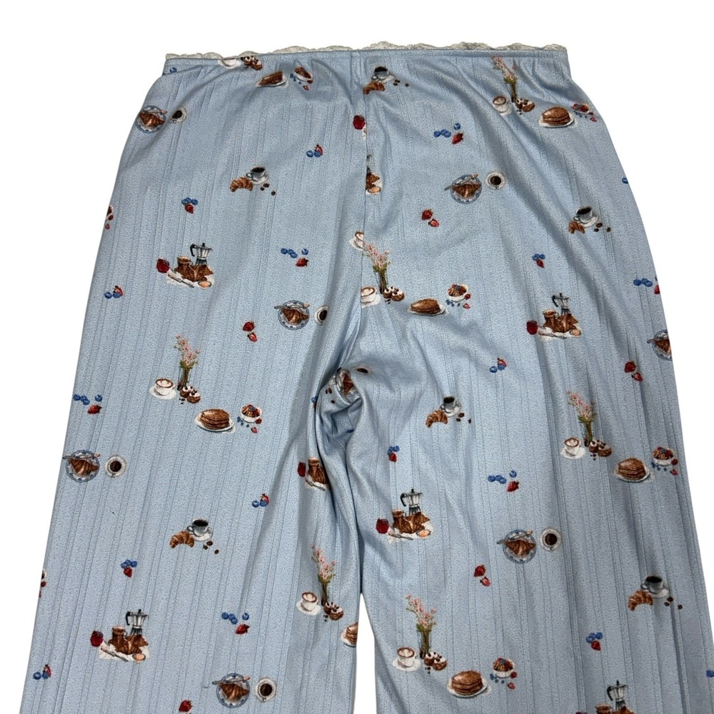 Abercrombie & Fitch Lounge Collection Pants Size Medium Pointelle Wide Leg Sleep - Picture 14 of 15